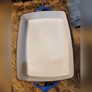 Vtg Dansk Kobenstyle Blue Enamel Baking 13" x 10" Large Casserole Dish France